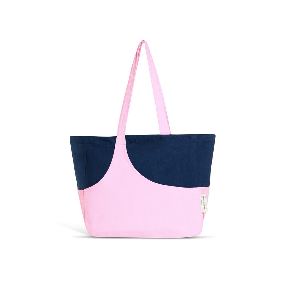 1012 Chic & Stylish Gabardine Bag – Two-Tone Design Washable Soft Touch